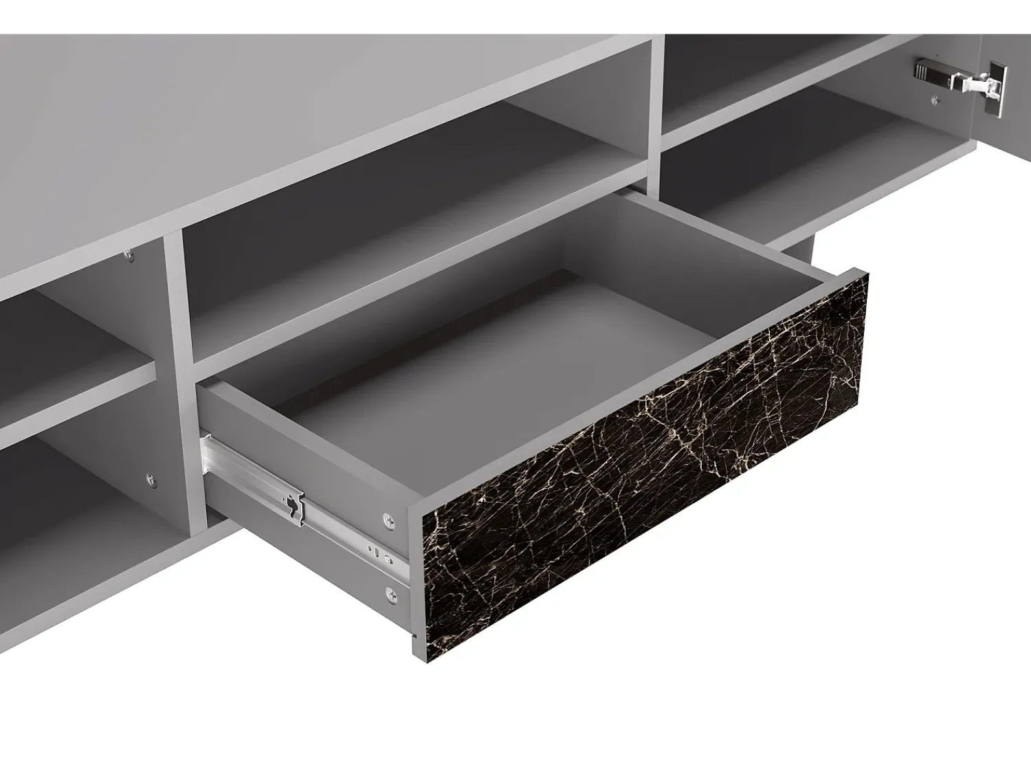 Móvel De Tv* Mueble de TV - 170х59х41 cm - T6 - Night Abyss, Cinza Cinzento