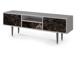 Móvel De Tv* Mueble de TV - 170х59х41 cm - T6 - Night Abyss, Cinza Cinzento