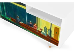 Mueble de TV - 125х56х41 cm - T7 - Nighthawks by Hopper, Branco^ Móvel De Tv