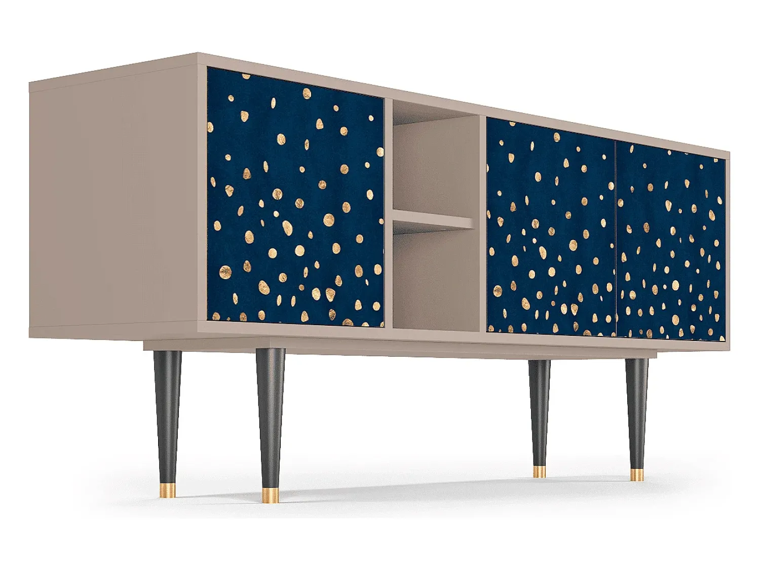 Mueble de TV - 150х69х41 cm - T5 - Night Skies, Latte Bege