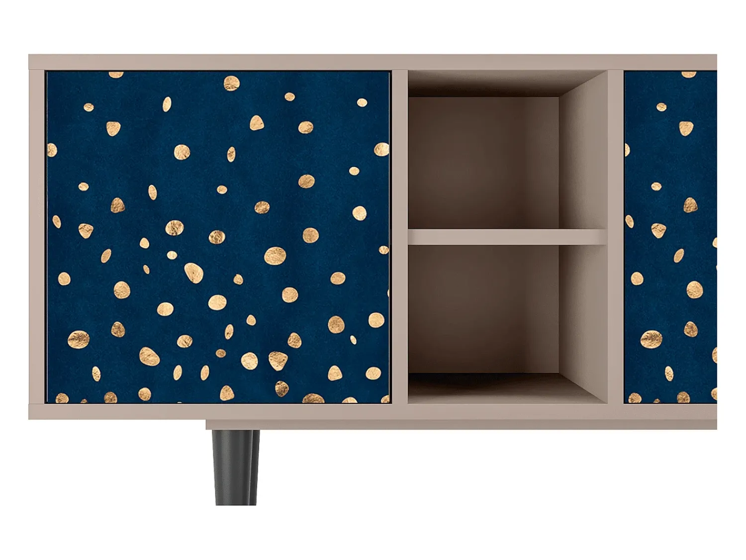 Mueble de TV - 150х69х41 cm - T5 - Night Skies, Latte Bege