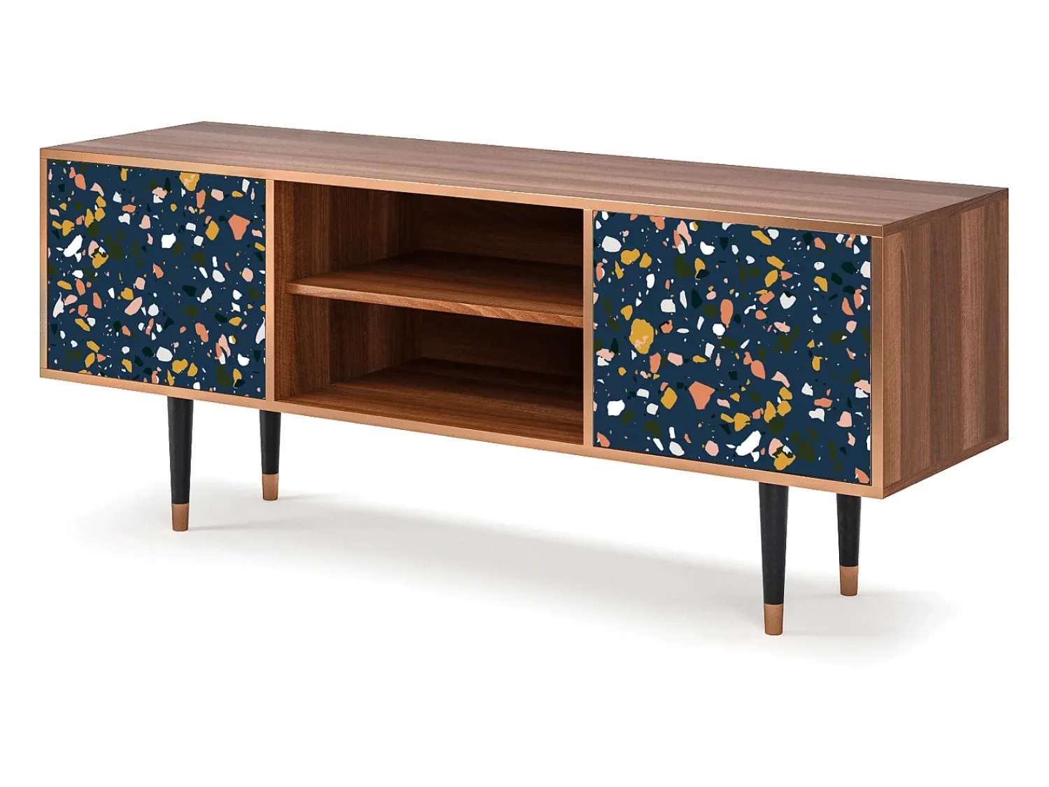 Móvel De Tv* Mueble de TV - 170х69х48 cm - T2 - Night Sky Langhterns, Nogueira Castanho