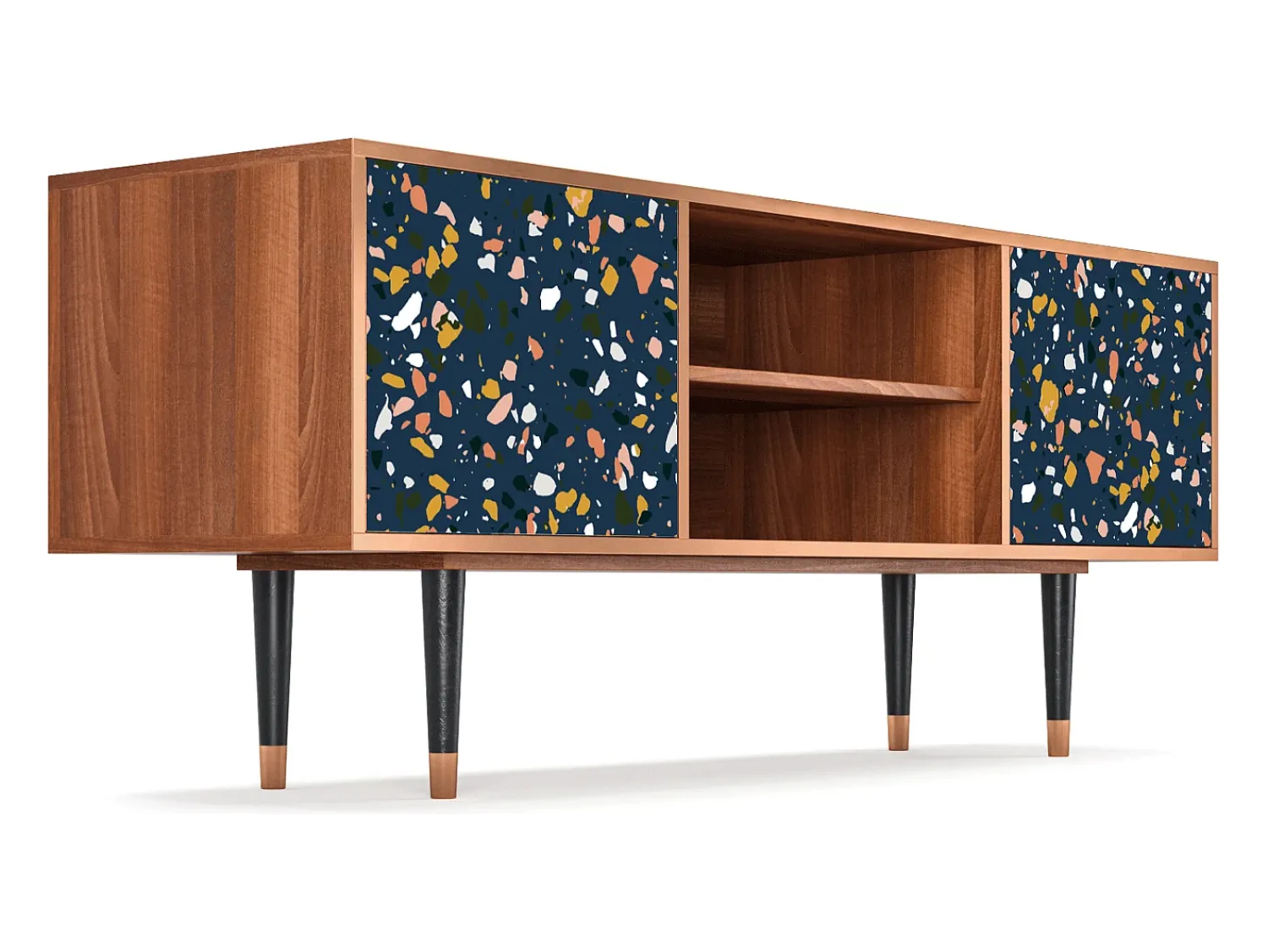 Móvel De Tv* Mueble de TV - 170х69х48 cm - T2 - Night Sky Langhterns, Nogueira Castanho