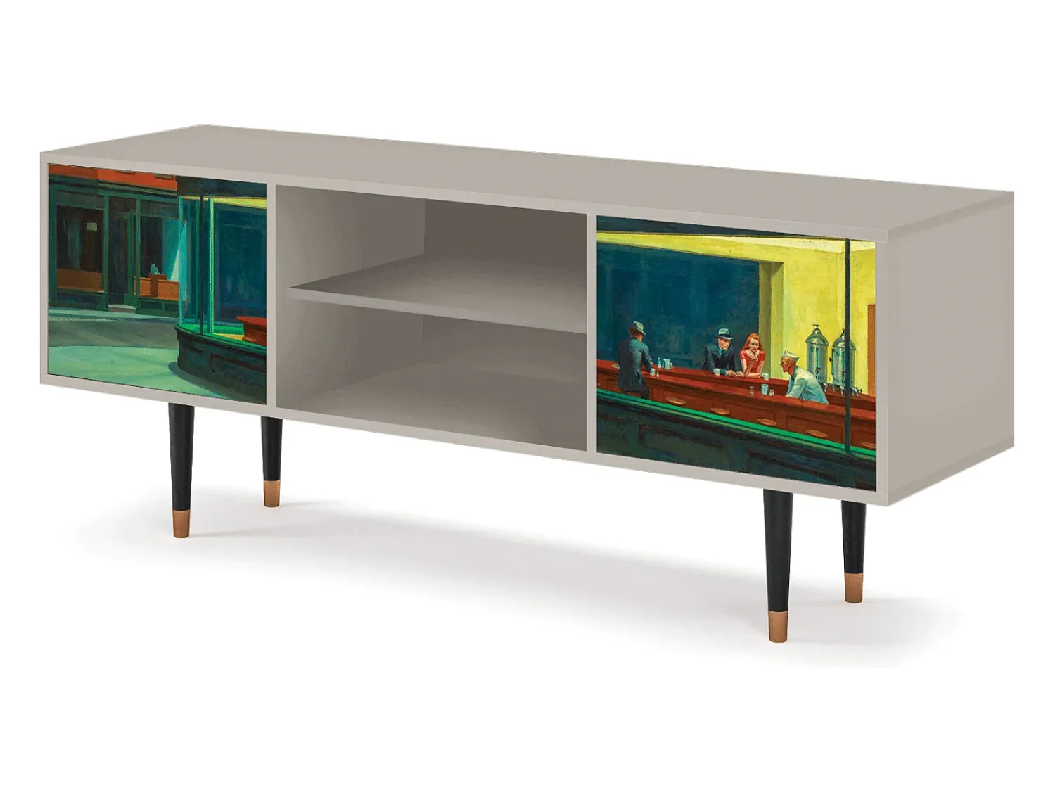 Mueble de TV - 170х69х48 cm - T2 - Nighthawks by Hopper, Areia^ Móvel De Tv