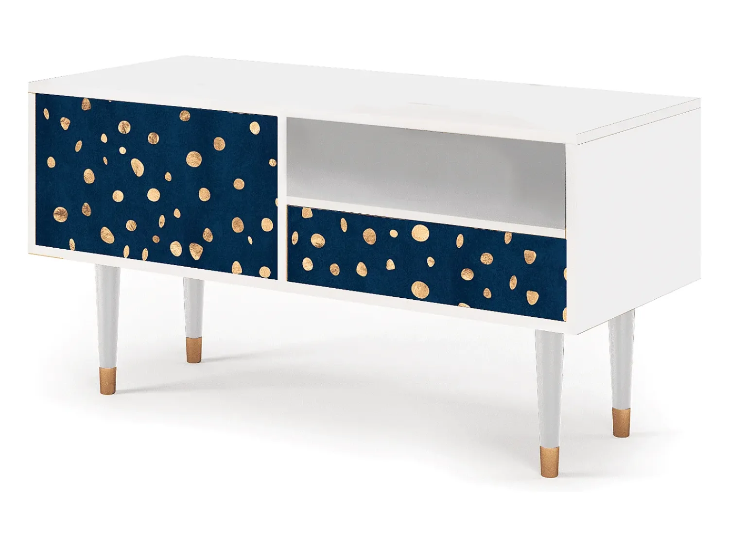 Mueble de TV - 115х59х48 cm - T3 - Night Skies, Branco^ Móvel De Tv