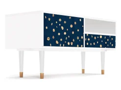 Mueble de TV - 115х59х48 cm - T3 - Night Skies, Branco^ Móvel De Tv