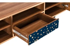Móvel De Tv* Mueble de TV - 170х59х41 cm - T6 - Night Skies, Nogueira Castanho