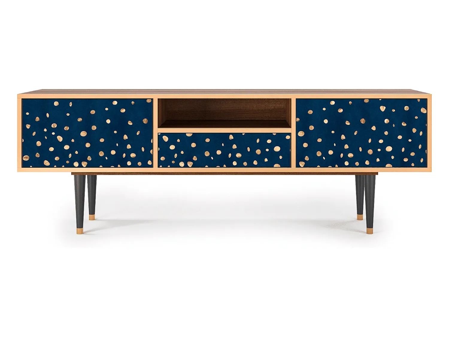 Móvel De Tv* Mueble de TV - 170х59х41 cm - T6 - Night Skies, Nogueira Castanho