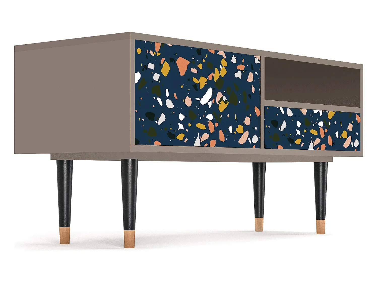 Móvel De Tv| Mueble de TV - 115х59х48 cm - T3 - Night Sky Langhterns, Latte Bege