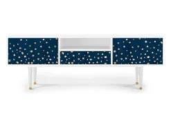 Móvel De Tv| Mueble de TV - 170х59х41 cm - T6 - Night Skies, Branco Bege