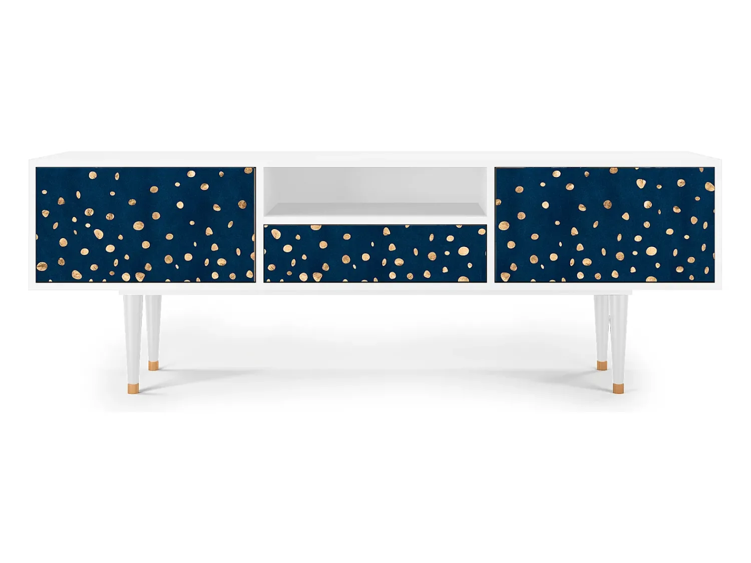 Móvel De Tv| Mueble de TV - 170х59х41 cm - T6 - Night Skies, Branco Bege