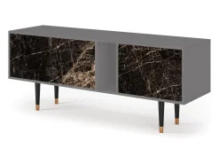 Móvel De Tv* Mueble de TV - 170х69х48 cm - T1 - Night Abyss, Cinza Cinzento