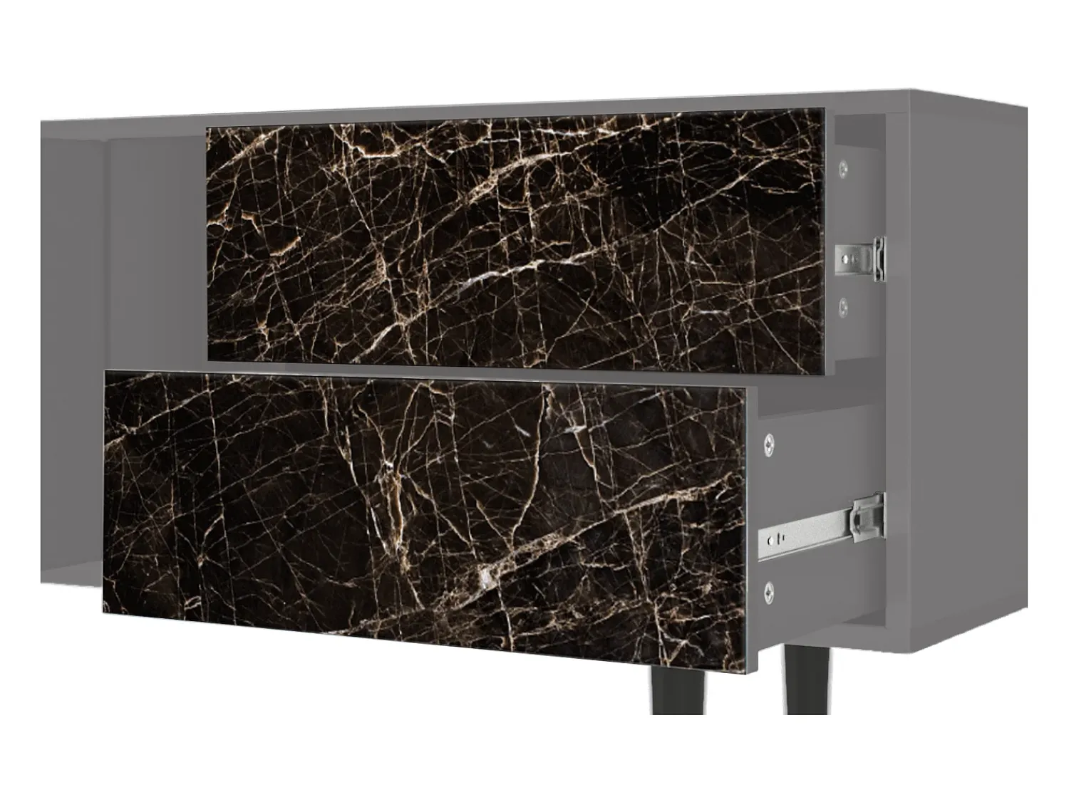 Móvel De Tv* Mueble de TV - 170х69х48 cm - T1 - Night Abyss, Cinza Cinzento
