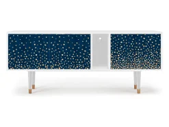 Móvel De Tv| Mueble de TV - 170х69х48 cm - T1 - Night Skies, Branco Bege