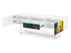 Mueble de TV - 170х59х41 cm - T6 - Nighthawks by Hopper, Branco^ Móvel De Tv