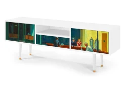 Mueble de TV - 170х59х41 cm - T6 - Nighthawks by Hopper, Branco^ Móvel De Tv