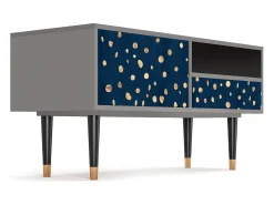 Móvel De Tv* Mueble de TV - 115х59х48 cm - T3 - Night Skies, Cinza Cinzento