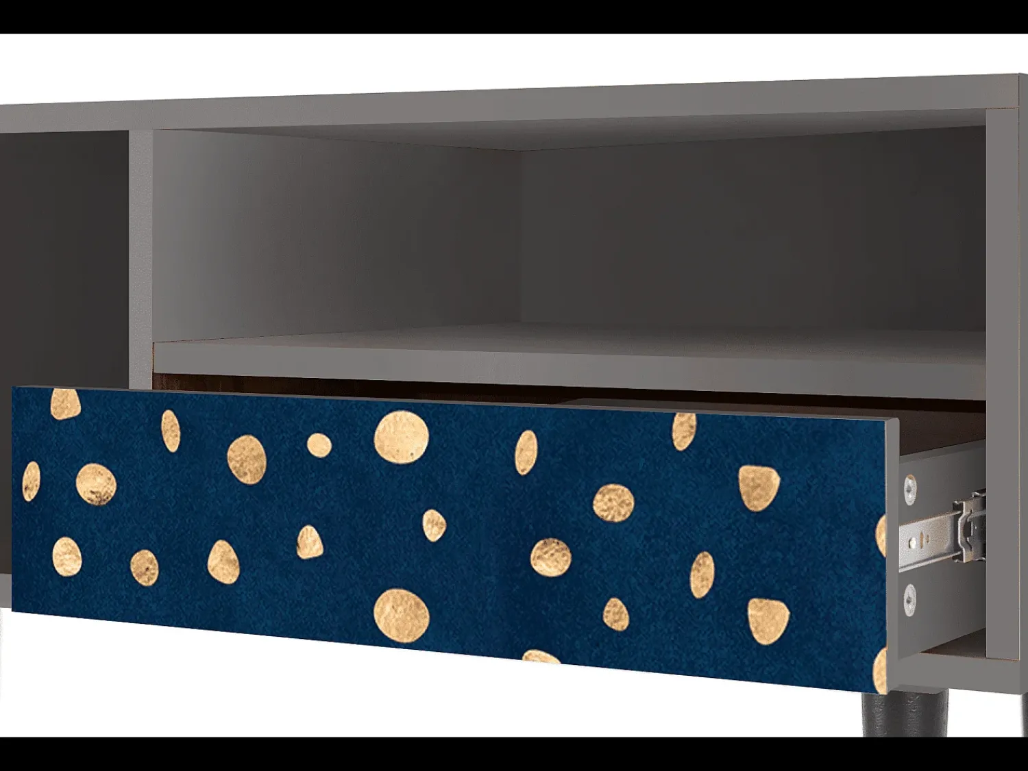 Móvel De Tv* Mueble de TV - 115х59х48 cm - T3 - Night Skies, Cinza Cinzento