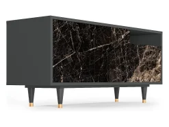 Móvel De Tv* Mueble de TV - 125х56х41 cm - T7 - Night Abyss, Antracite Cinza antracite
