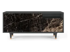 Móvel De Tv* Mueble de TV - 125х56х41 cm - T7 - Night Abyss, Antracite Cinza antracite