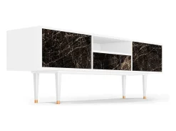 New Mueble de TV - 170х59х41 cm - T6 - Night Abyss, Branco Bege