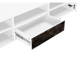 New Mueble de TV - 170х59х41 cm - T6 - Night Abyss, Branco Bege