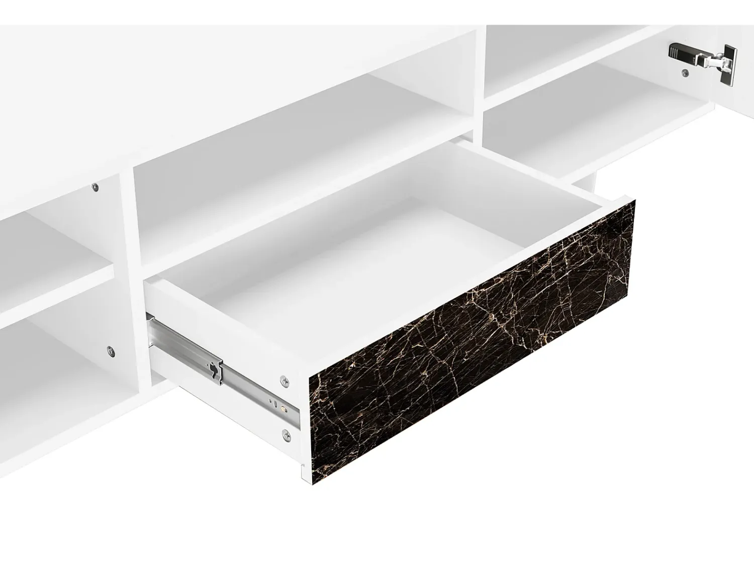 New Mueble de TV - 170х59х41 cm - T6 - Night Abyss, Branco Bege