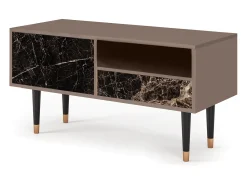 Móvel De Tv| Mueble de TV - 115х59х48 cm - T3 - Night Abyss, Latte Bege