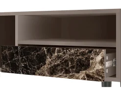 Móvel De Tv| Mueble de TV - 115х59х48 cm - T3 - Night Abyss, Latte Bege