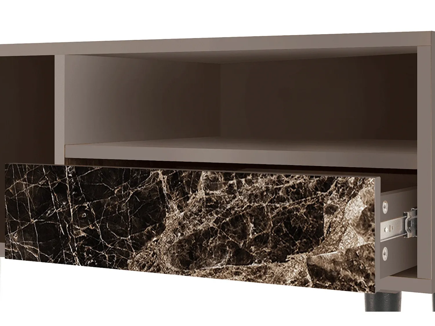 Móvel De Tv| Mueble de TV - 115х59х48 cm - T3 - Night Abyss, Latte Bege