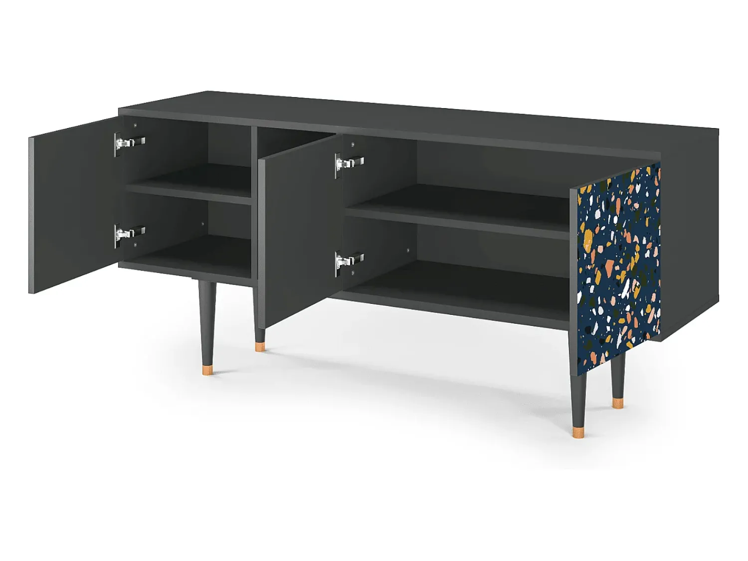 Mueble de TV - 150х69х41 cm - T5 - Night Sky Langhterns, Antracite^ Móvel De Tv