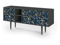 Mueble de TV - 150х69х41 cm - T5 - Night Sky Langhterns, Antracite^ Móvel De Tv