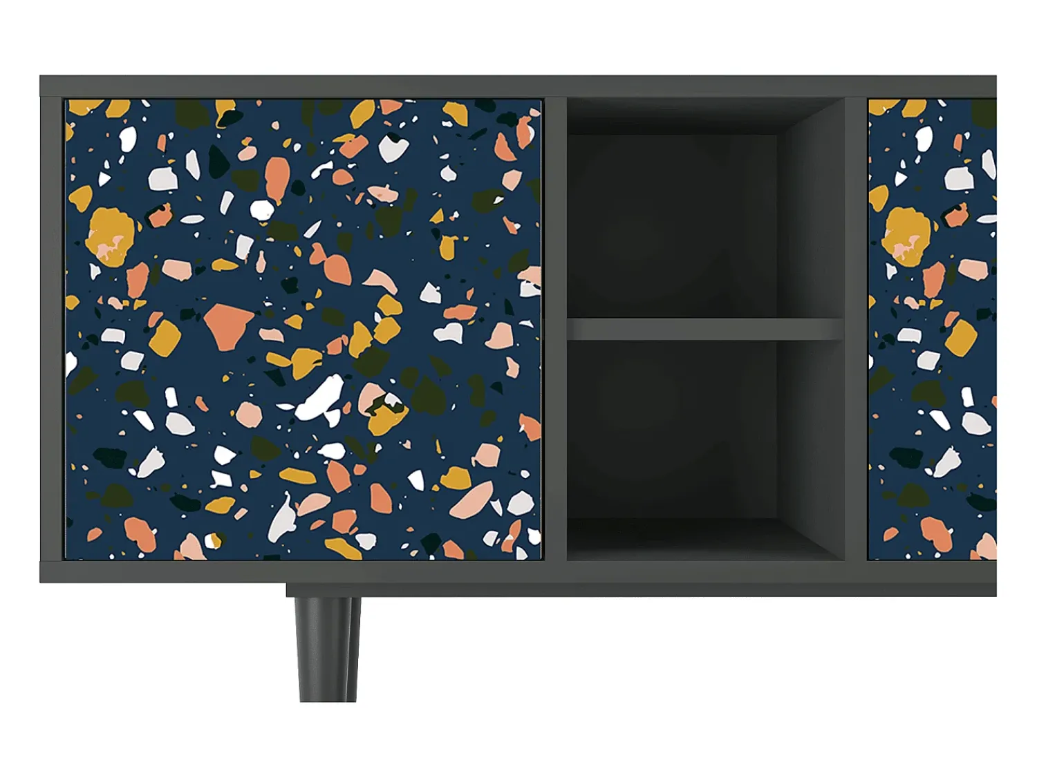 Mueble de TV - 150х69х41 cm - T5 - Night Sky Langhterns, Antracite^ Móvel De Tv