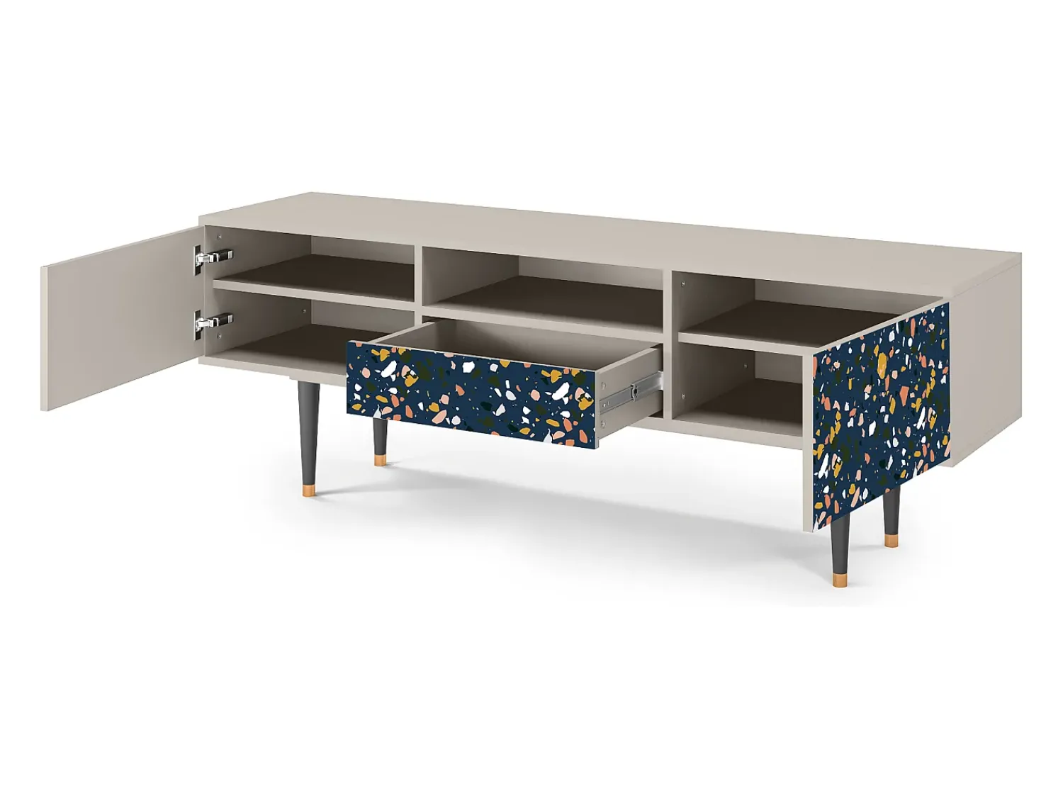 Clearance Mueble de TV - 170х59х41 cm - T6 - Night Sky Langhterns, Areia Bege