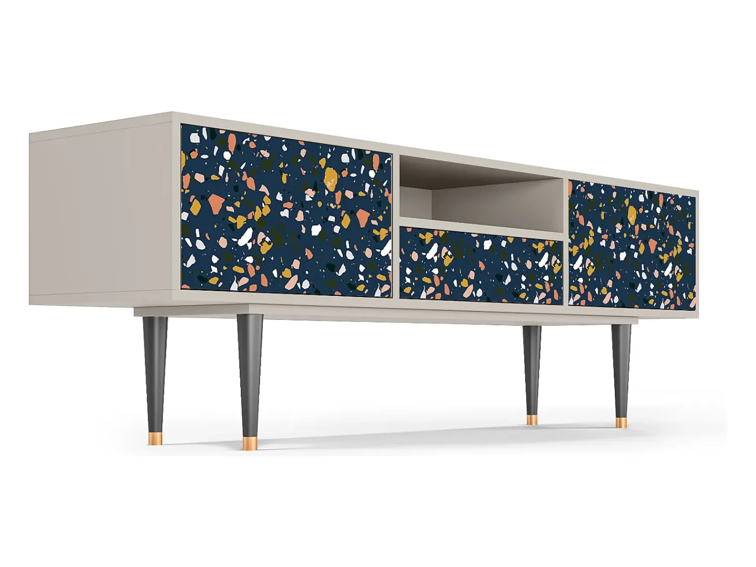 Clearance Mueble de TV - 170х59х41 cm - T6 - Night Sky Langhterns, Areia Bege