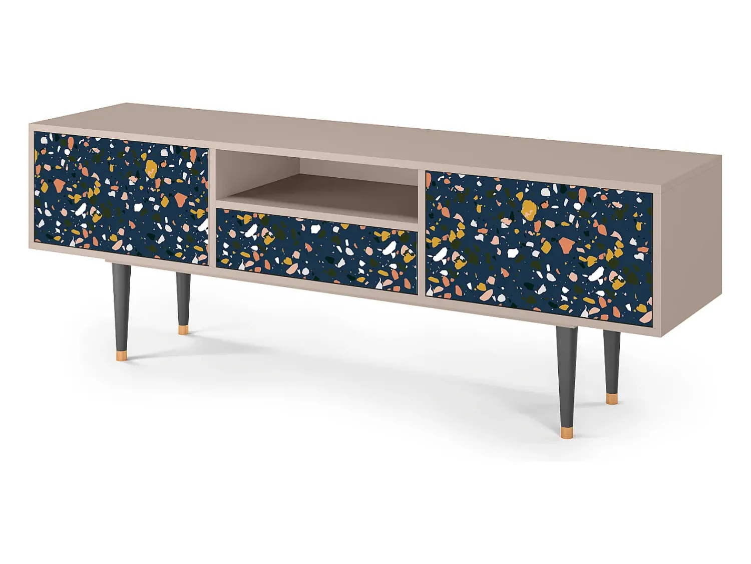 Clearance Mueble de TV - 170х59х41 cm - T6 - Night Sky Langhterns, Areia Bege