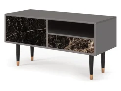 Móvel De Tv| Mueble de TV - 115х59х48 cm - T3 - Night Abyss, Cinza Cinzento