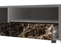 Móvel De Tv| Mueble de TV - 115х59х48 cm - T3 - Night Abyss, Cinza Cinzento