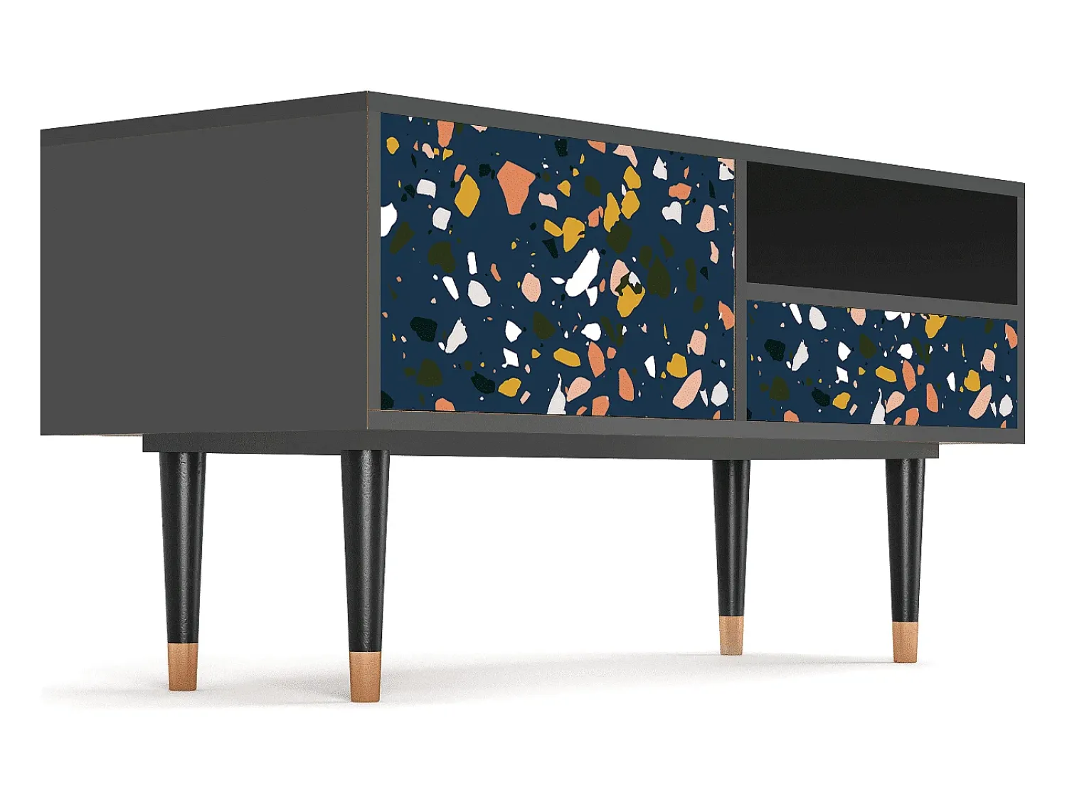 Mueble de TV - 115х59х48 cm - T3 - Night Sky Langhterns, Antracite^ Móvel De Tv