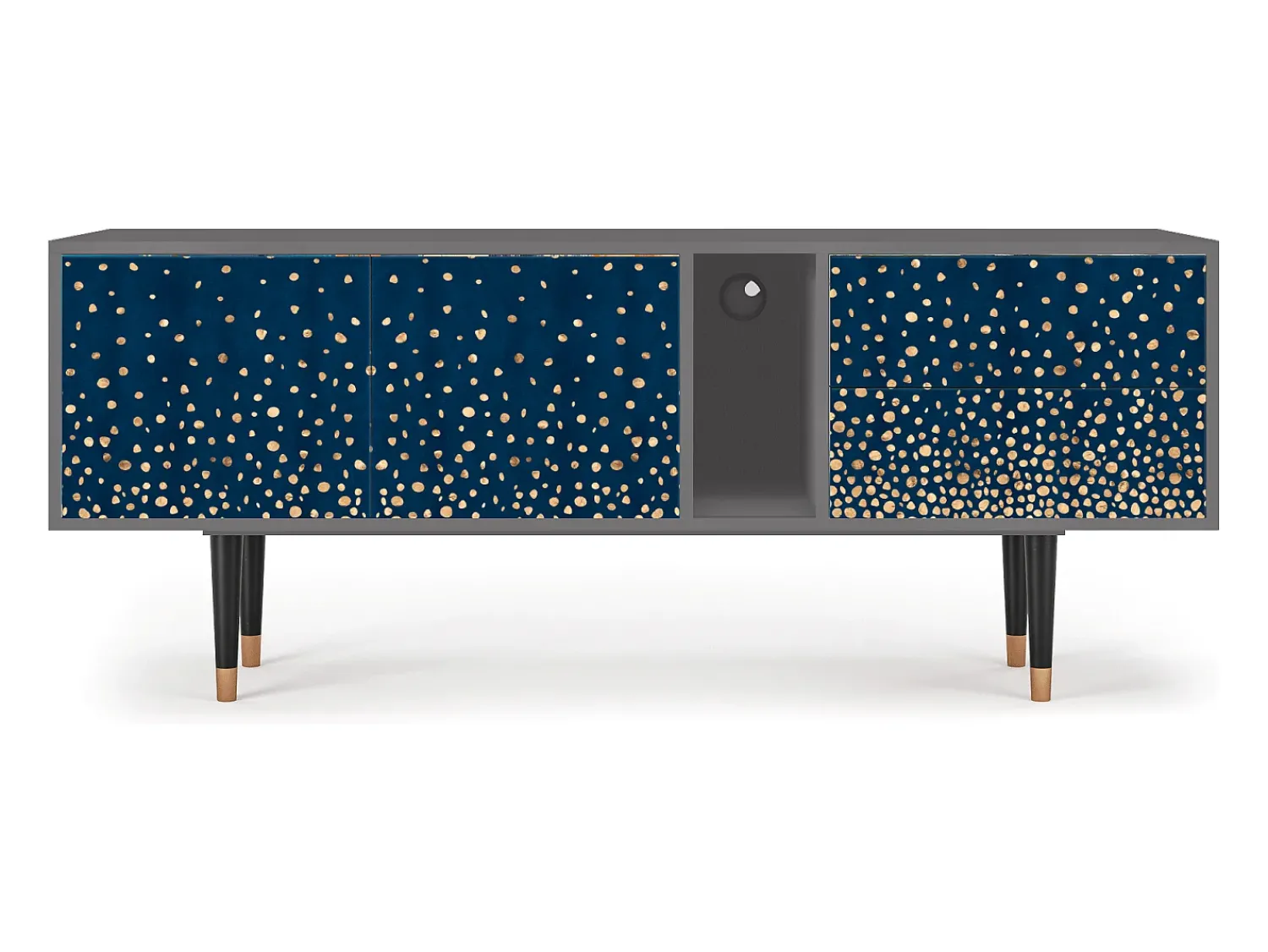 Móvel De Tv* Mueble de TV - 170х69х48 cm - T1 - Night Skies, Cinza Cinzento
