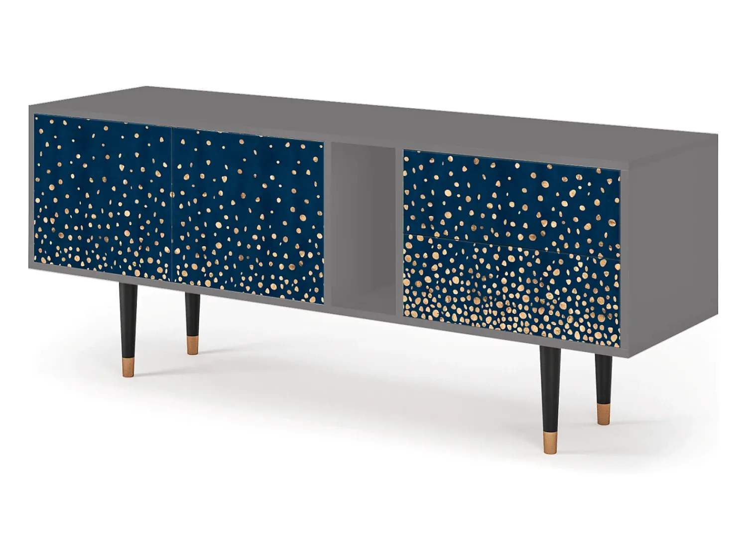 Móvel De Tv* Mueble de TV - 170х69х48 cm - T1 - Night Skies, Cinza Cinzento