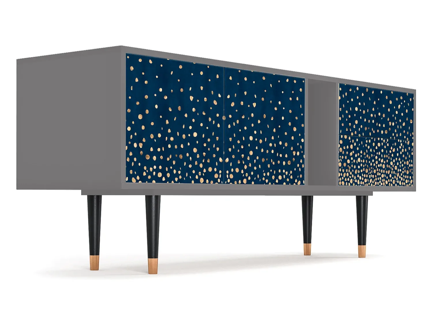 Móvel De Tv* Mueble de TV - 170х69х48 cm - T1 - Night Skies, Cinza Cinzento