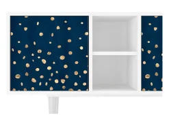 Discount Mueble de TV - 150х69х41 cm - T5 - Night Skies, Branco Bege