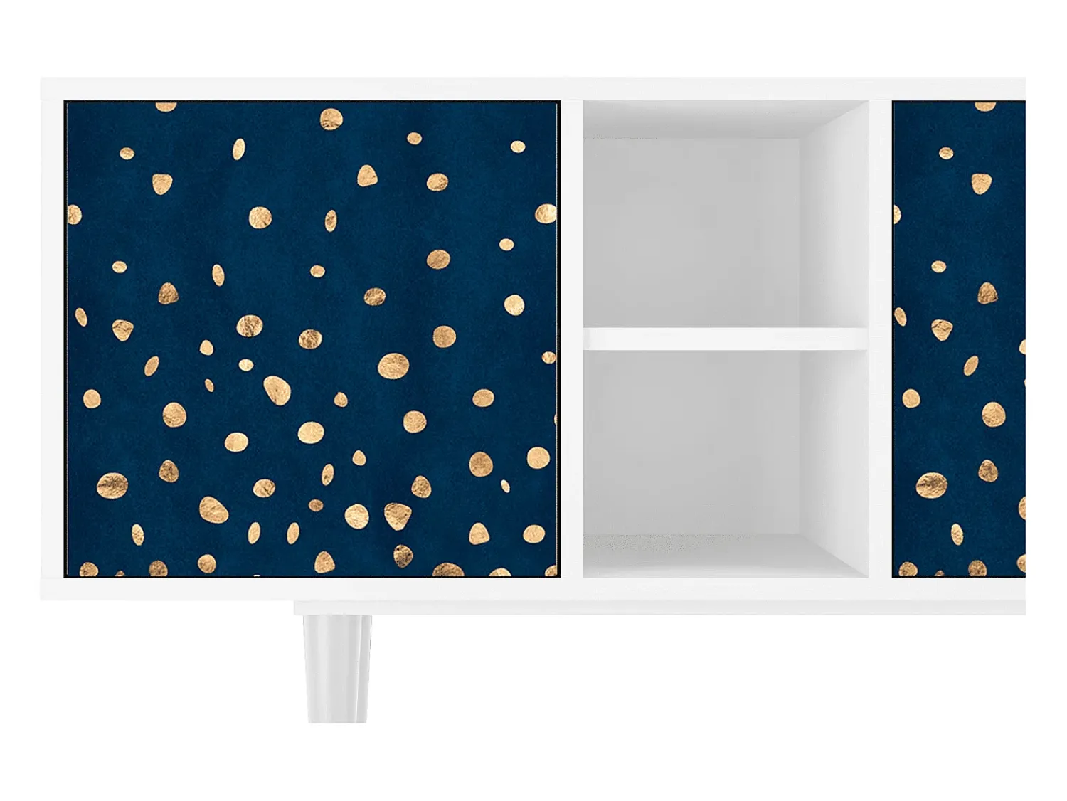Discount Mueble de TV - 150х69х41 cm - T5 - Night Skies, Branco Bege