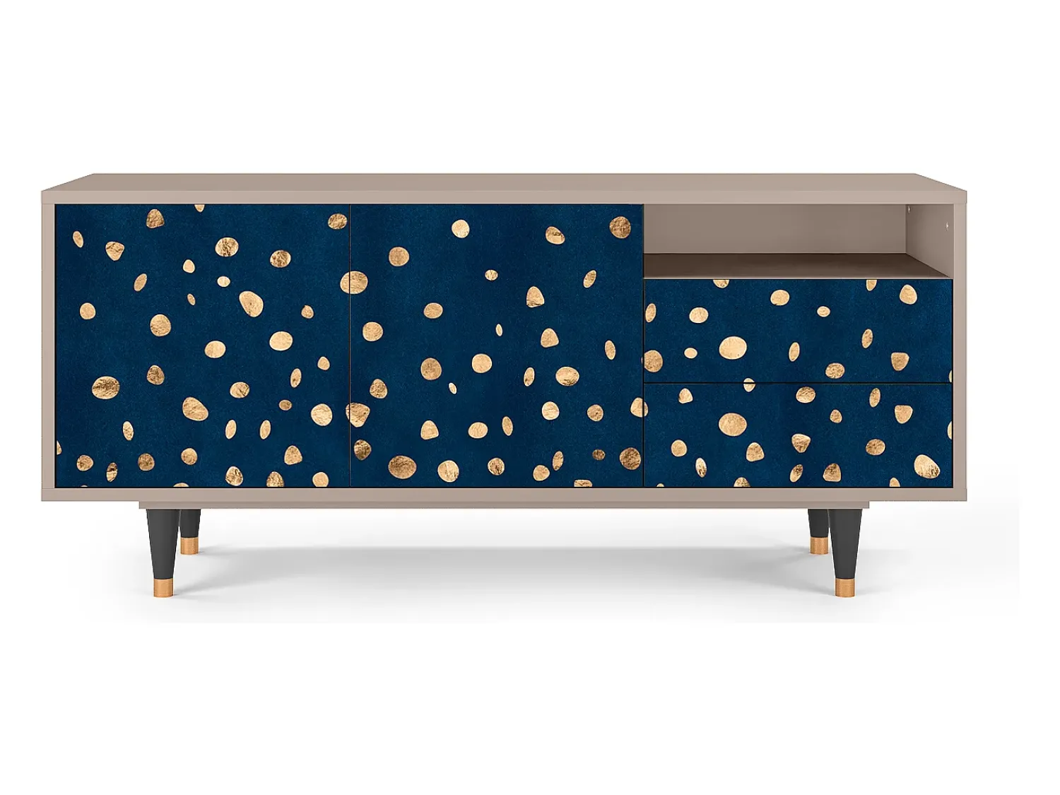 Mueble de TV - 125х56х41 cm - T7 - Night Skies, Latte^ Móvel De Tv