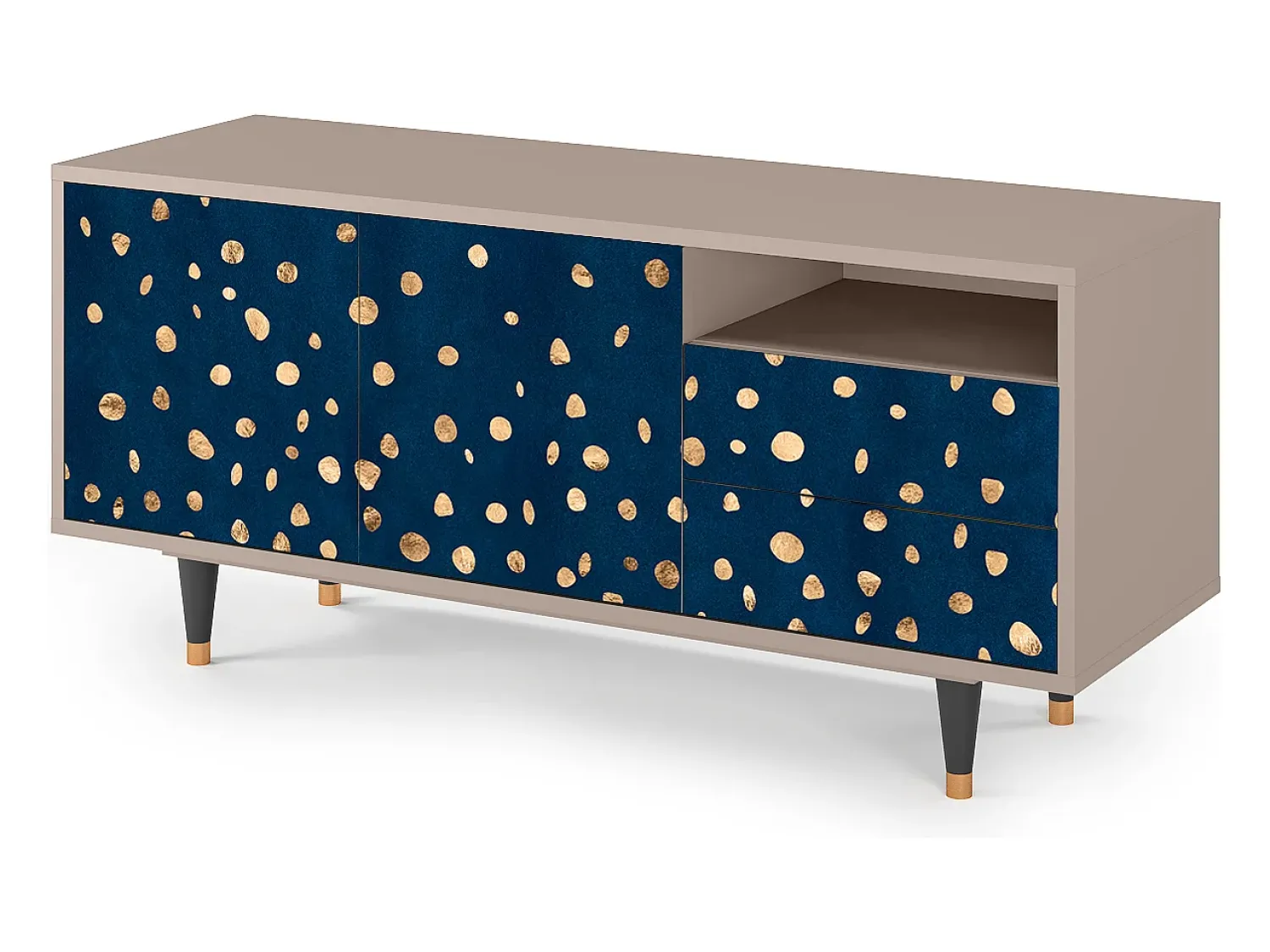 Mueble de TV - 125х56х41 cm - T7 - Night Skies, Latte^ Móvel De Tv