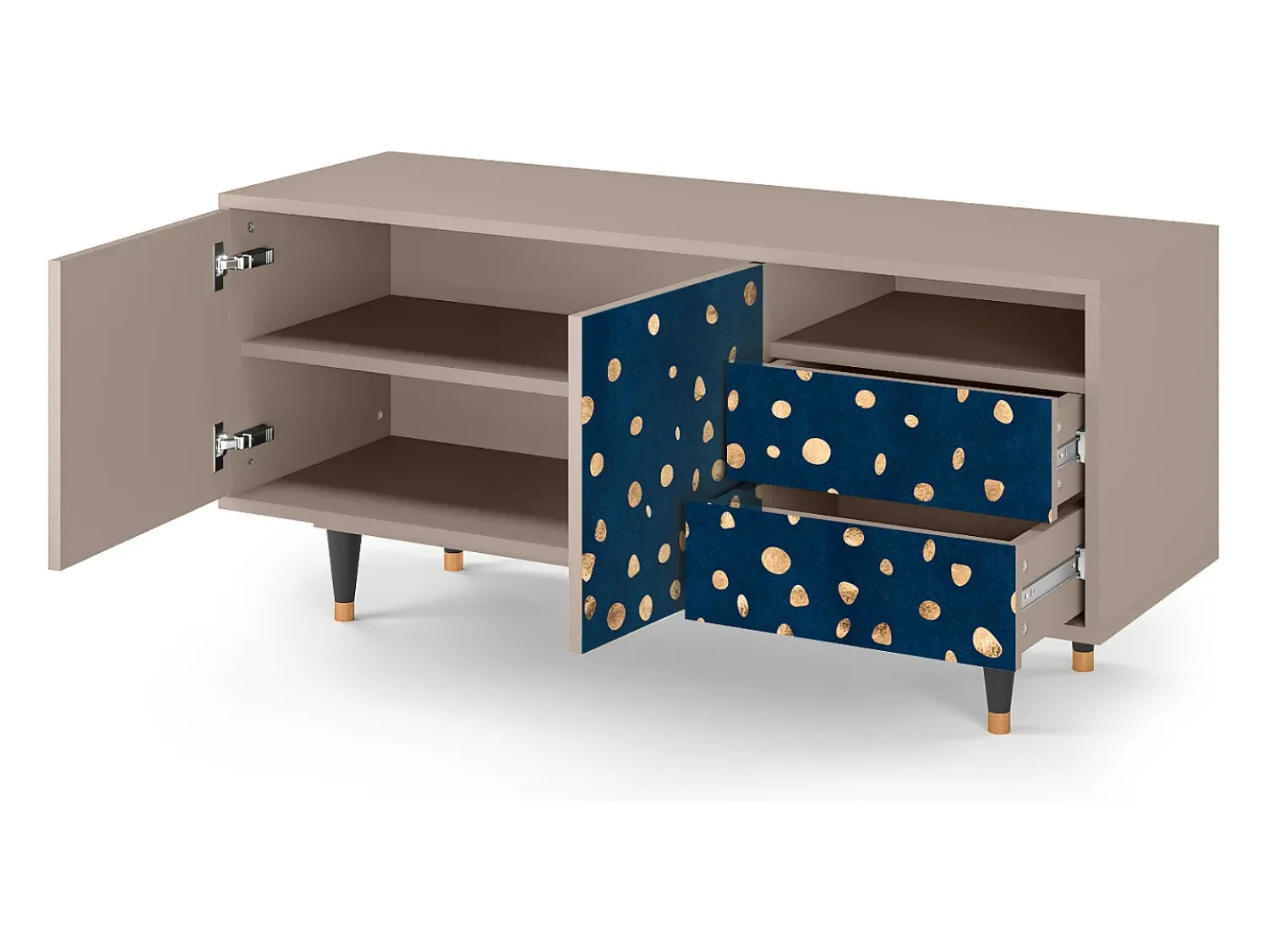 Mueble de TV - 125х56х41 cm - T7 - Night Skies, Latte^ Móvel De Tv
