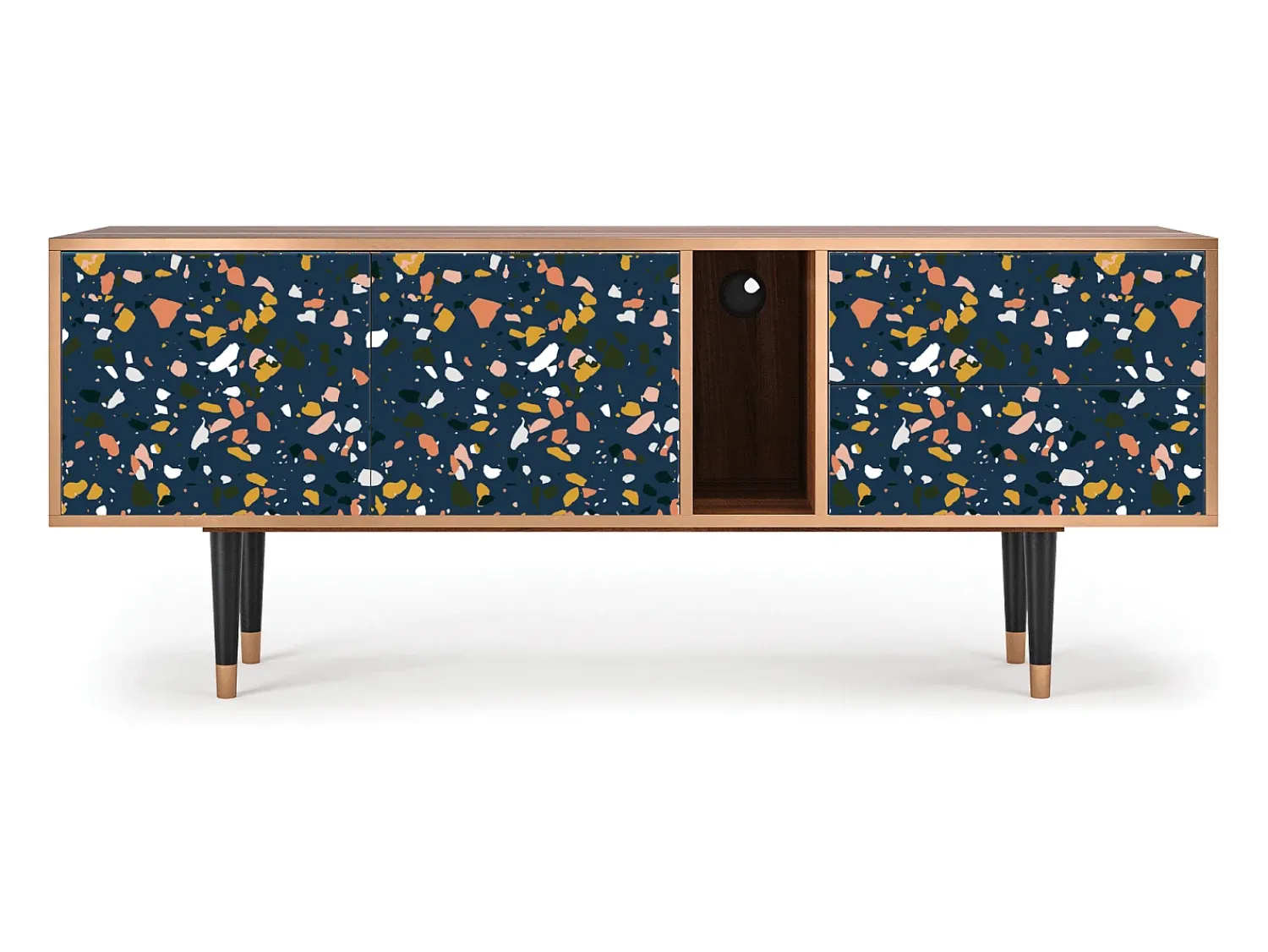 Móvel De Tv* Mueble de TV - 170х69х48 cm - T1 - Night Sky Langhterns, Nogueira Castanho