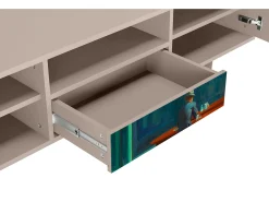 Móvel De Tv* Mueble de TV - 170х59х41 cm - T6 - Nighthawks by Hopper, Latte Bege