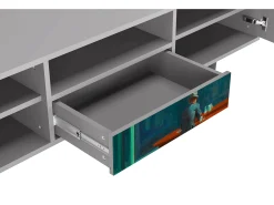 Mueble de TV - 170х59х41 cm - T6 - Nighthawks by Hopper, Cinza^ Móvel De Tv